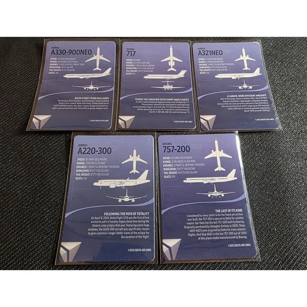 Delta Trading Cards Lot Of 5 Cards